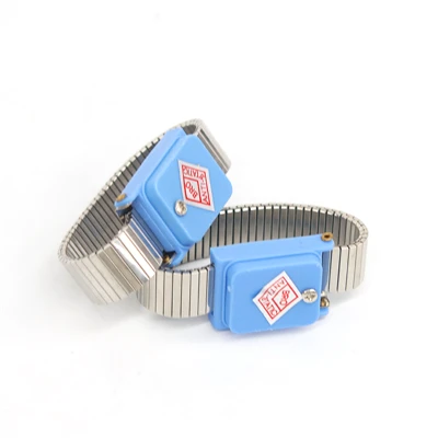 Metaalblauwe antistatische armband